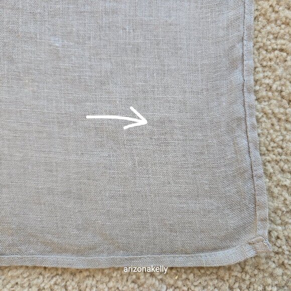 Bella Notte Hemmed Linen Scarf Tan - Picture 2 of 10